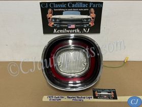 OEM 1959 Cadillac Fleetwood Eldorado BACK-UP REVERSE LIGHT LENS BEZEL ESCUTCHEON HOUSING REFLECTOR #898064